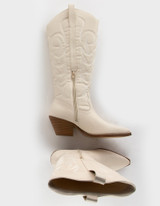 Matisse Women's Dixie Cowgirl Boots in White back view