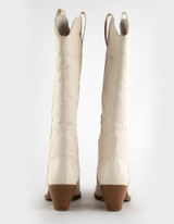 Matisse Women's Dixie Cowgirl Boots in White heel detail