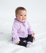 The North Face Infants' Glacier Full Zip Hoodie in Lite Lilac side view