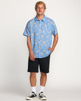 Billabong Sundays Mini Short Sleeve Shirt in Carolina Blue