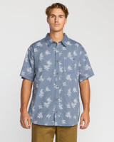 Billabong Sundays Mini Short Sleeve Shirt in Steel Blue
