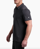KUHL Men's Engineered Polo Black front view