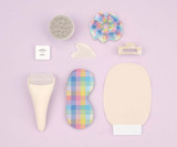 Pinch Provisions Super Spa Set in Multi Check pouch detail