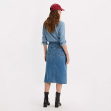 Levi's Women's Side Slit Denim Skirt in Artist Divided