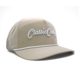 Classic Cowboy The Wrangler Roper Snapback Hat in Khaki/White