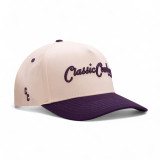 Classic Cowboy The Hendrix Snapback Hat in Off White/Purple