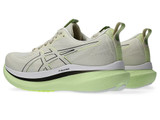 The Asics Women's Glideride Max Running Shoes in Birch White and Black