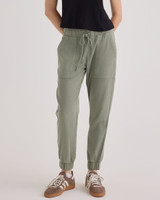 Bella Dahl Women's Pocket Joggers in Fernwood front view