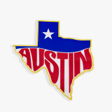 The Vintage Austin Sticker in red, white and blue