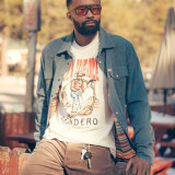 The Sendero Provisions Co. Men's Stick Horse Tee in Vintage White