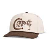 The Sendero Provisions Co. Cowboy Country Club Snapback Hat in Cream White and Brown