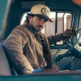 The Sendero Provisions Co. Cowboy Country Club Snapback Hat in Cream White and Brown