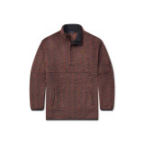 The Southern Marsh Men's Jalisco Retro Fleece Pullover in Burnt Red