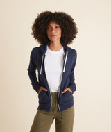 Marine Layer Women's Afternoon Hooded Jacket in True Navy