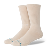 Stance Icon Cotton Crew Socks in Oatmeal