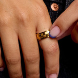Pura Vida Gold Check Fidget Ring
