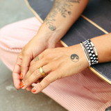 Pura Vida Gold Check Fidget Ring