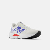 The New Balance Big Kids' FuelCell Propel v5 Running Shoes in Sea salt and True Red