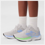 The New Balance Big Kids' FuelCell Propel v5 Running Shoes in Grey Matter With electric sky