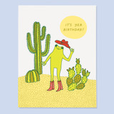 The Good Twin Western Frog Birthday Card