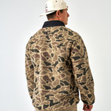 Burlebo Men's Sherpa Quarter Zip Pullover in Rocky Mountain Camo