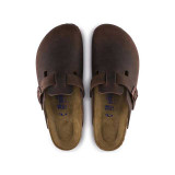 The Birkenstock Men's Boston Clogs in Habana Oiled Leather