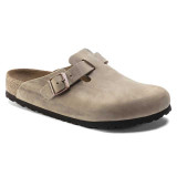 The Birkenstock Men's Boston Clogs in Tobacco Oiled Leather