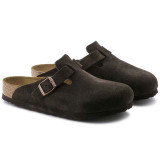 The Birkenstock Men's Boston Clogs in Mocha Suede