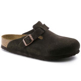 The Birkenstock Men's Boston Clogs in Mocha Suede