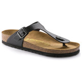 The Birkenstock Women's Gizeh Running Sandals in Licorice Black