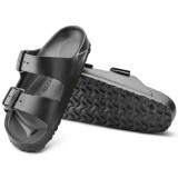 Birkenstock Women's Arizona Eva Sandals in Metallic Anthracite back view