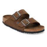 The Birkenstock Men's Arizona Sandals in Dark Tea Brown Suede