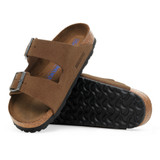 The Birkenstock Men's Arizona Sandals in Dark Tea Brown Suede
