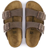 Birkenstock Kids' Arizona Sandals Mocha Brown front view