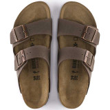 The Birkenstock Women's Arizona Sandals in Mocha Biribuc