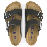 The Birkenstock Women's Arizona Sandals in Velvet Grey Suede