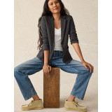 Faherty Women's Inlet Knit Blazer  in Black Sky Melange