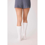 P.J. Salvage Women's Chenille Cozy Cable Knee Socks in Ivory