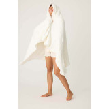 P.J. Salvage Cable Crew Lounge Blanket in Ivory