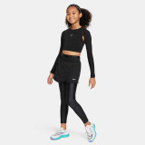 The Nike Girls' Breezy Mid-Rise Skort in Black