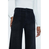 Pistola Women's Penny High Rise Wide in Collins Black colorway