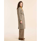 The Pendleton Women's Hudson Long Wool Coat in Tan and Brown