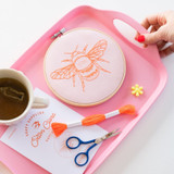 Cotton Clara Bee Embroidery Hoop Kit