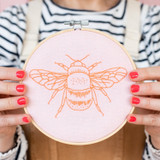 Cotton Clara Bee Embroidery Hoop Kit