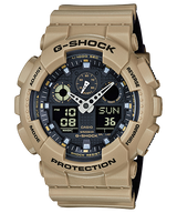 G-Shock GA100L-8A Analog-Digital Watch Tan detail view