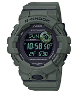 G-Shock GBD800UC-3 Step Counter Watch Olive Green display detail