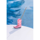 The Doiy Design Rodeo Cowboy Boot Incense Holder in Pink
