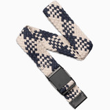 Arcade Futureweave Woven Belt Oat/Navy flat lay