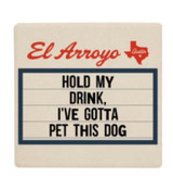 El Arroyo Coaster Set Raise The Woof angled