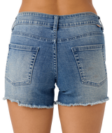 O'Neill Women's Cody 4" Shorts in Blue Grass Wash side detail